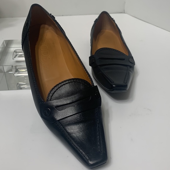 Tod's Leather Flats Driving Loafers black 5.5 - Picture 12 of 17